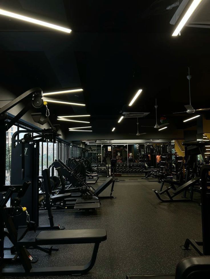 Empty gym treadmill