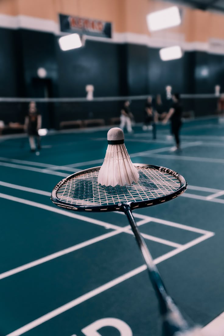 Badminton action