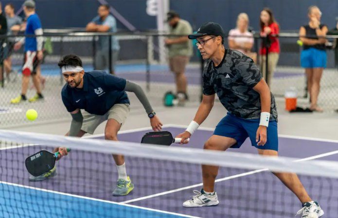 Corporate employees playing sports