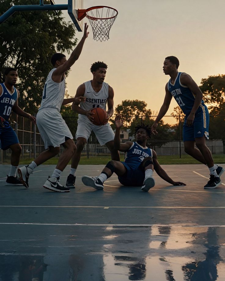 Group playing sports
