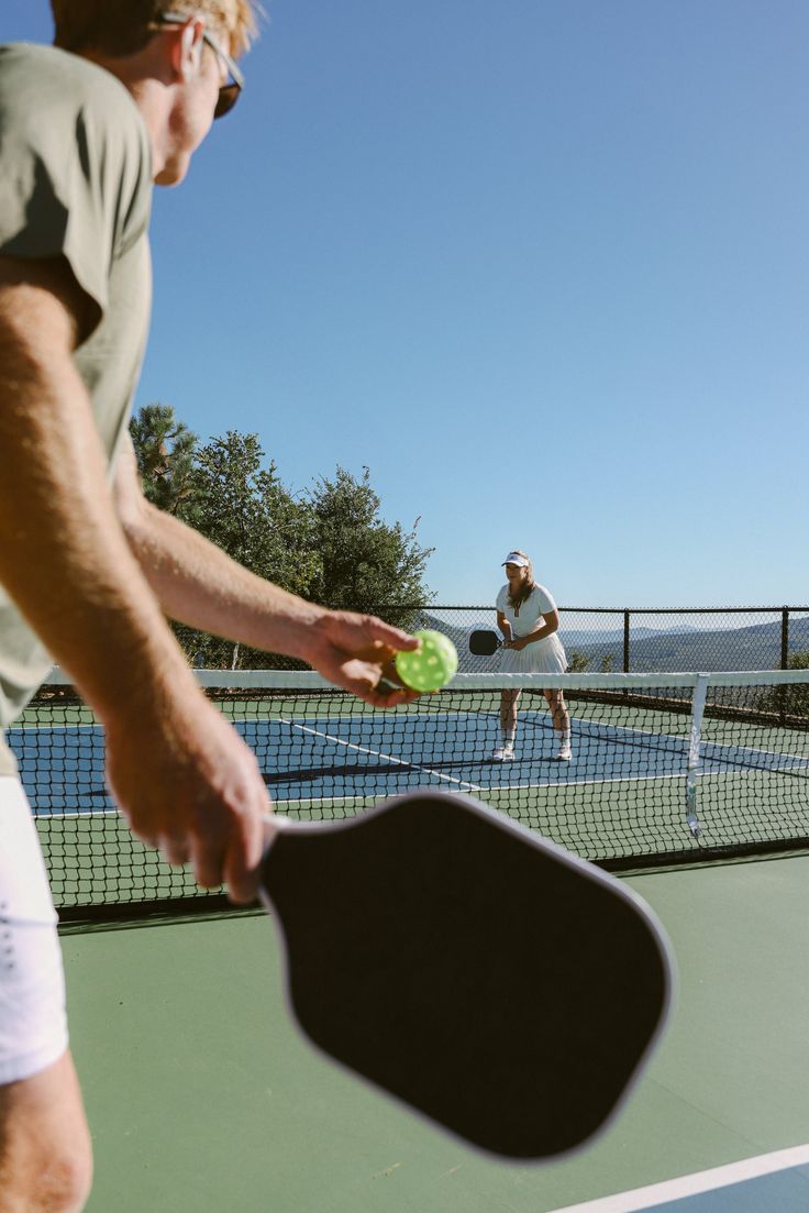Pickleball action